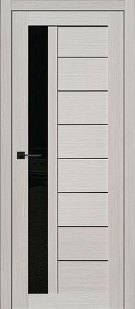 Межкомнатная дверь Turen Becker Клара ПО (стекло черный лакобель) Сандал грей