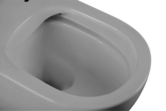 Унитаз ABBER Bequem AC1103MG подвесной серый матовый, безободковый