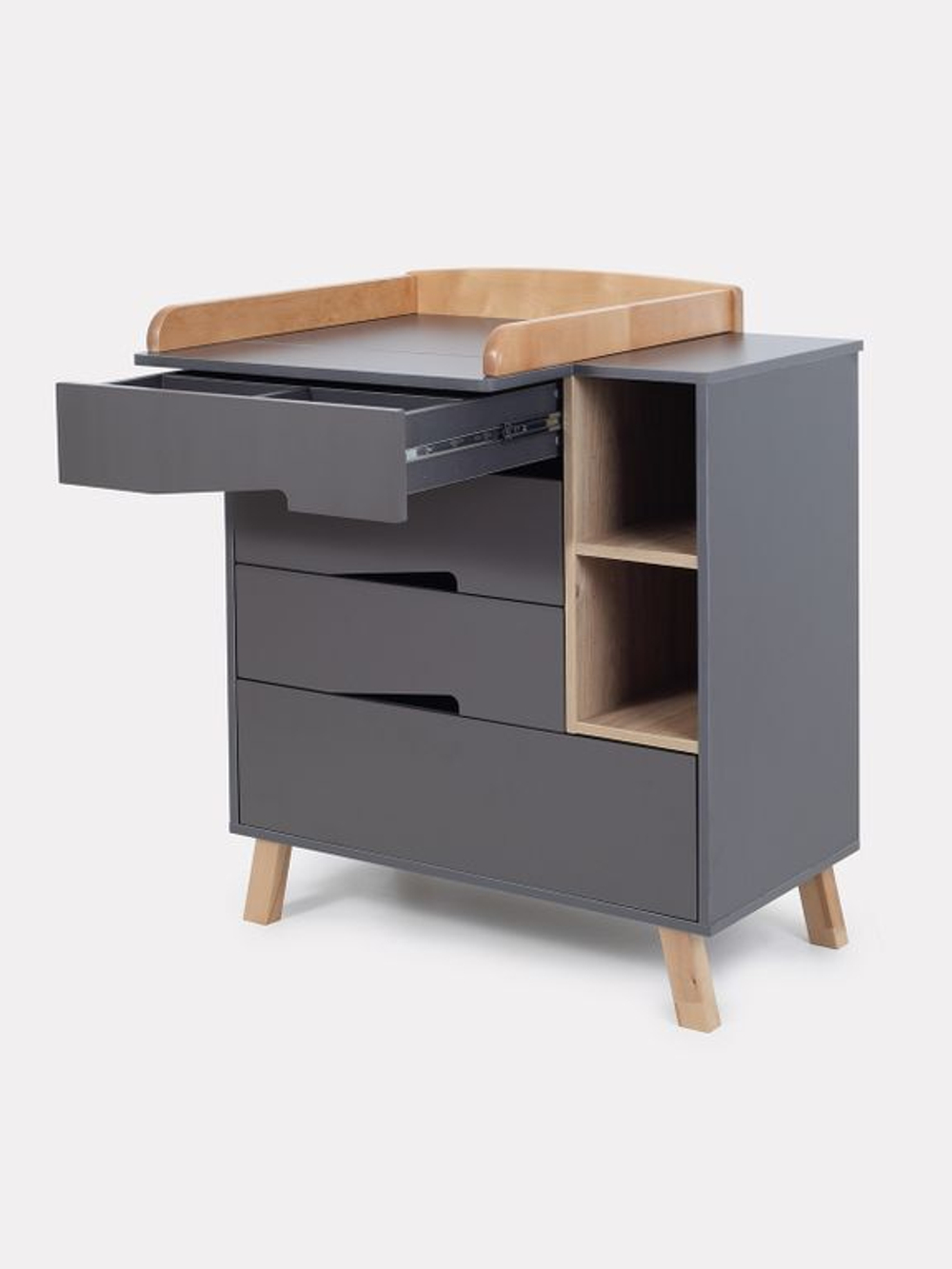 Комод пеленальный Rant Lago Pro 800/4 с органайзером Moon grey