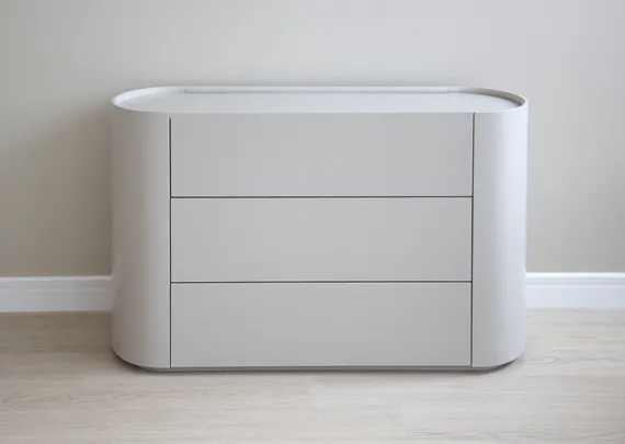 Комод Lagom 3 ящика ширина 120 см (серо-бежевый)