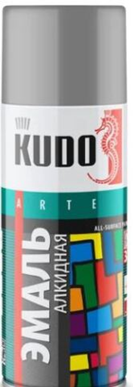 Универсальная серая эмаль аэрозоль KUDO KU-1018