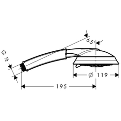 Ручной душ 100 3jet 28548000 Raindance Classic