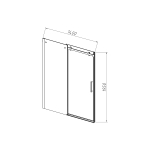 Душевая дверь Комо-Н (Como-N) VDS-4CN140CL, 1400, хром, стекло прозрачное