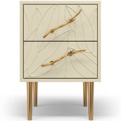 Тумба Арт Колор leaves Стайл Голд Серый шелк