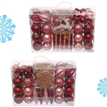 Набор украшений "Волшебный вальс" 6 см 83 предм. шампань/рубин/роз.золото (Серпантин)