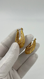 Серьги ажурные кольца
