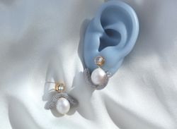 Серьги Baroque из натурального жемчуга