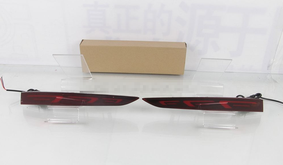 Светодиодные вставки в задний бампер Хендай Солярис 2017-2019 V7 Type