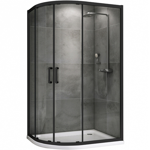 Душевой уголок Abber Schwarzer Diamant 120x90 AG01129B профиль Черный стекло прозрачное