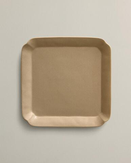 Zara Home блюдо сервировочное из каменной керамики, цвет бежевый, 20 см
