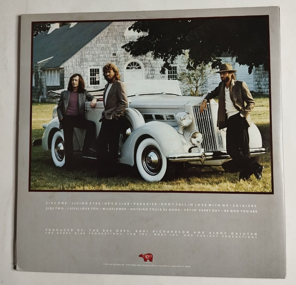 Винтажная виниловая пластинка LP Bee Gees Living Eyes (Japan 1981) (No Obi) Sticker