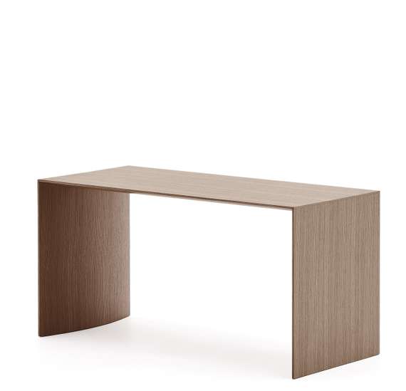 Журнальный столик Litto из шпона ореха с отделкой натурального цвета, 90 x 45 см