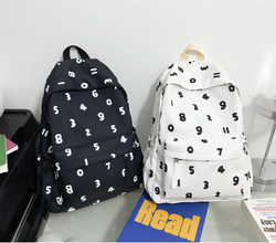 Рюкзак женский мужской школьный, для студентов молодежный, черный