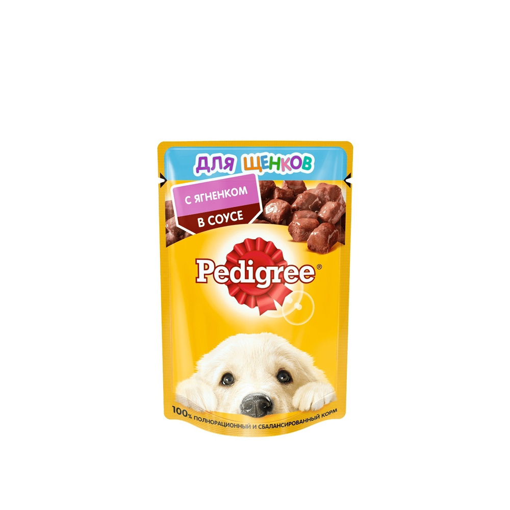 Влажный корм Pedigree для щенков, с ягненком в соусе, 85 г