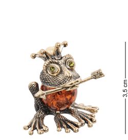 Народные промыслы AM-1495 Фигурка «Невеста-лягушка» (латунь, янтарь)