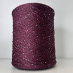LINETTE PAILLETES - 80% лен, 20% п/а, микропайетки 2мм, ; 450м\100гр; цвет: гранатовый, пайетки серебро