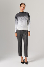 23115 Джемпер женский (серо-молочный)
