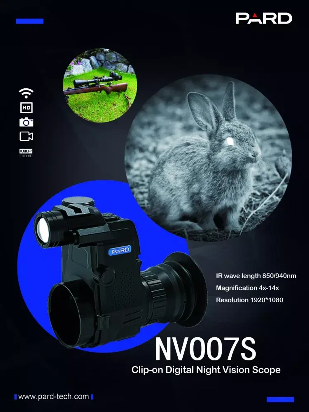 Цифровая насадка PARD NV-007S (940 нм)