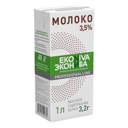 Молоко ультрапастеризованное 3,5% «ЭкоНива» ГОСТ - 1 л
