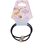 Резинки для волос 2шт «ЕЖЕВИКА», звездочки, цвет черный, d-5см (Подвес Кокетка Единорог)