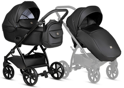 Детская коляска Tutis Uno 5 Plus Leather collection 3 в 1 1402699 Jet Black