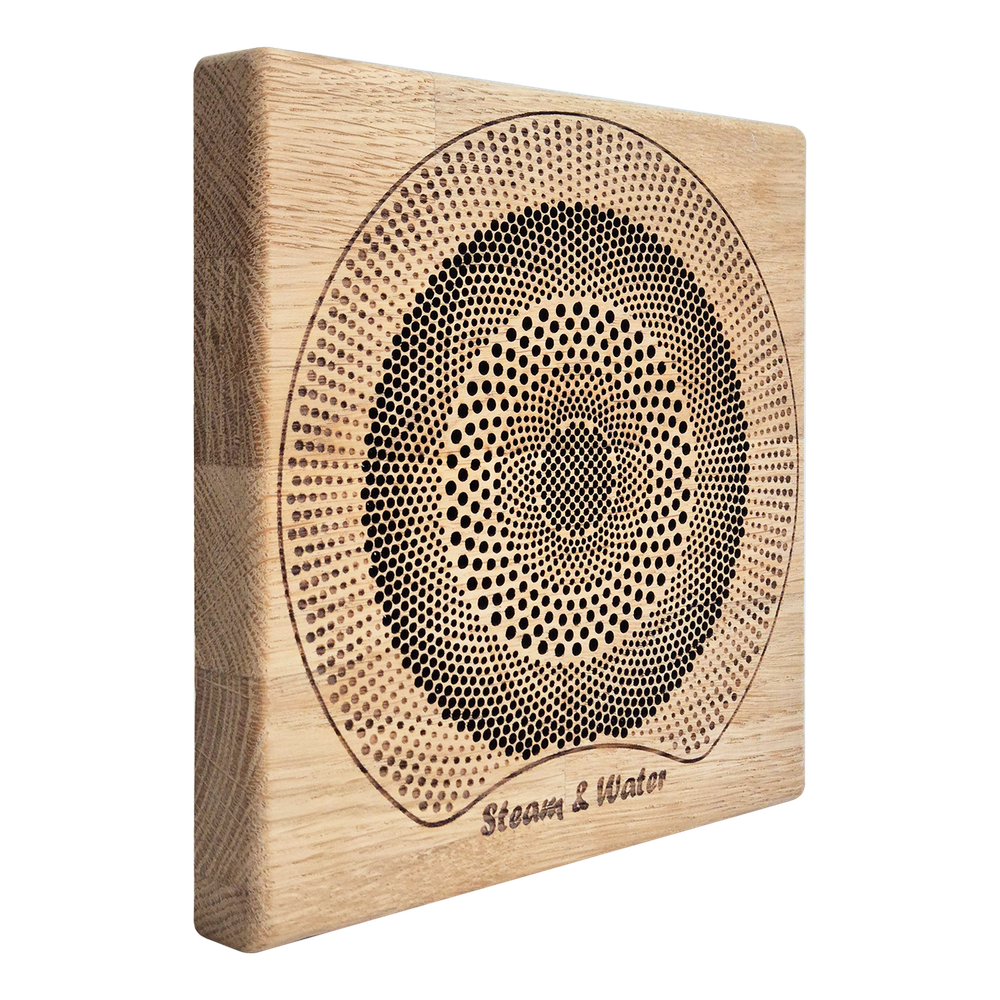 Влагостойкий динамик с декоративной дубовой сеткой SW 525 Wood AMG SQUARE, для бани и сауны