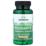 Swanson Vitamins, Razberi-K®, малиновые кетоны, максимальная сила действия, 500 мг, 60 веганских капсул