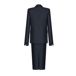 Жакет двубортный с отворотами из шелка