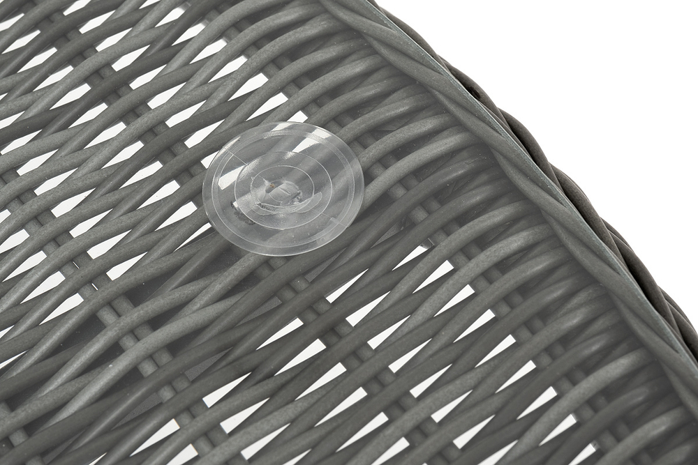 "Эспрессо" плетеный круглый стол, диаметр 118 см, цвет графит