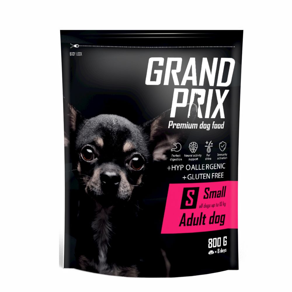 Сухой корм Grand Prix Small Adult для взрослых собак малых пород с курицей 800 г