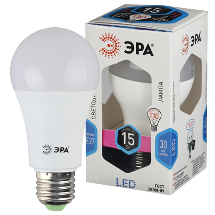 Лампочка светодиодная ЭРА STD LED A60-15W-840-E27 E27 / Е27 15 Вт груша нейтральный белый свет