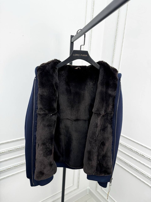 Кашемировый бомбер с мехом Loro Piana