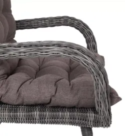 "Толедо" кресло плетеное с подушками, цвет графит