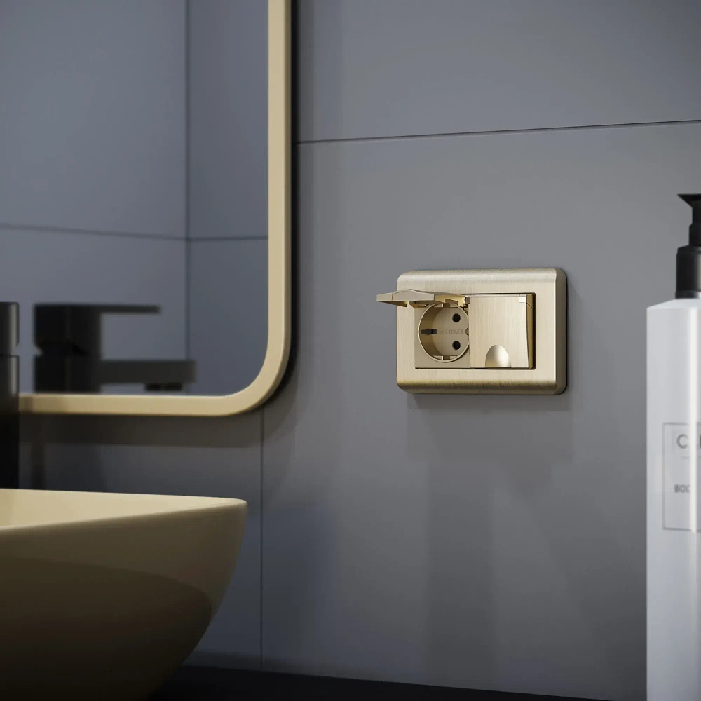 Рамка для двойной розетки Stream (шампань) W0082111