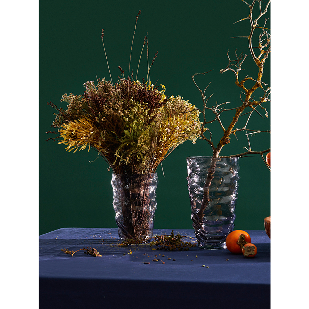 Ваза crumpl, 20 см, серая