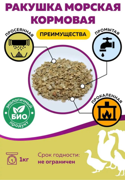 Ракушка морская кормовая ,1 кг