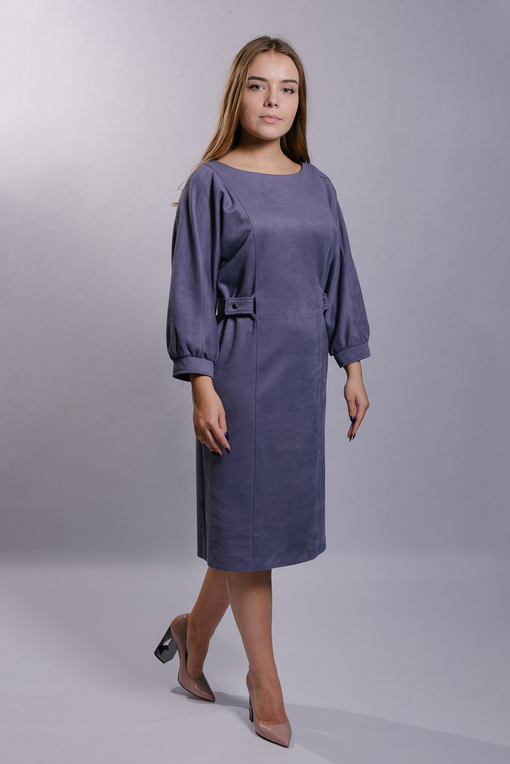 Трикотажное платье 3063ШП, Светло-серый #257ССб053063ШП