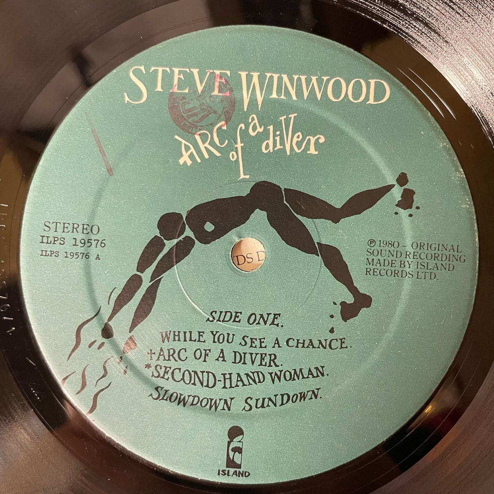 Винтажная виниловая пластинка LP Steve Winwood Arc Of A Diver (Италия 1980) Spanish Dancer