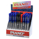 Ручка шариковая, масляная, Piano, 3 цвета чернил, серия "Butterfly", прозрачный корпус, 50 шт