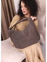 сумка большая через плечо шоппер натуральная замша