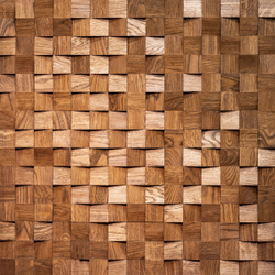 Деревянная мозаика для стен Wood Mosaic Спил Дуб цвет орех