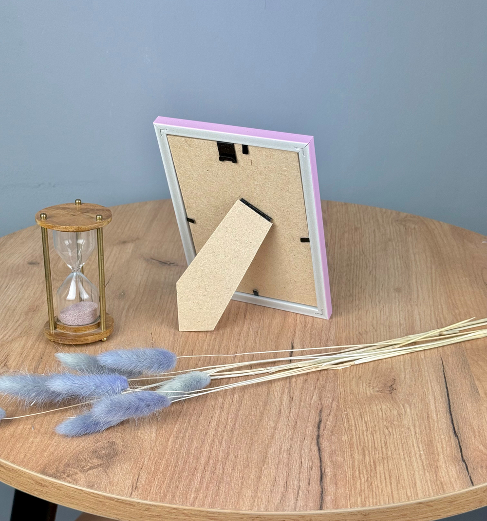 Фоторамка 10х15 см розовая, без фактуры, арт. 1015.752269