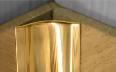 Уголок отделочный внутренний из нержавеющей стали золото