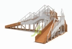Зимняя деревянная горка "IgraGrad Snow Fox 12 м" с двумя скатами мод.424 ЦЕНА ПО ЗАПРОСУ