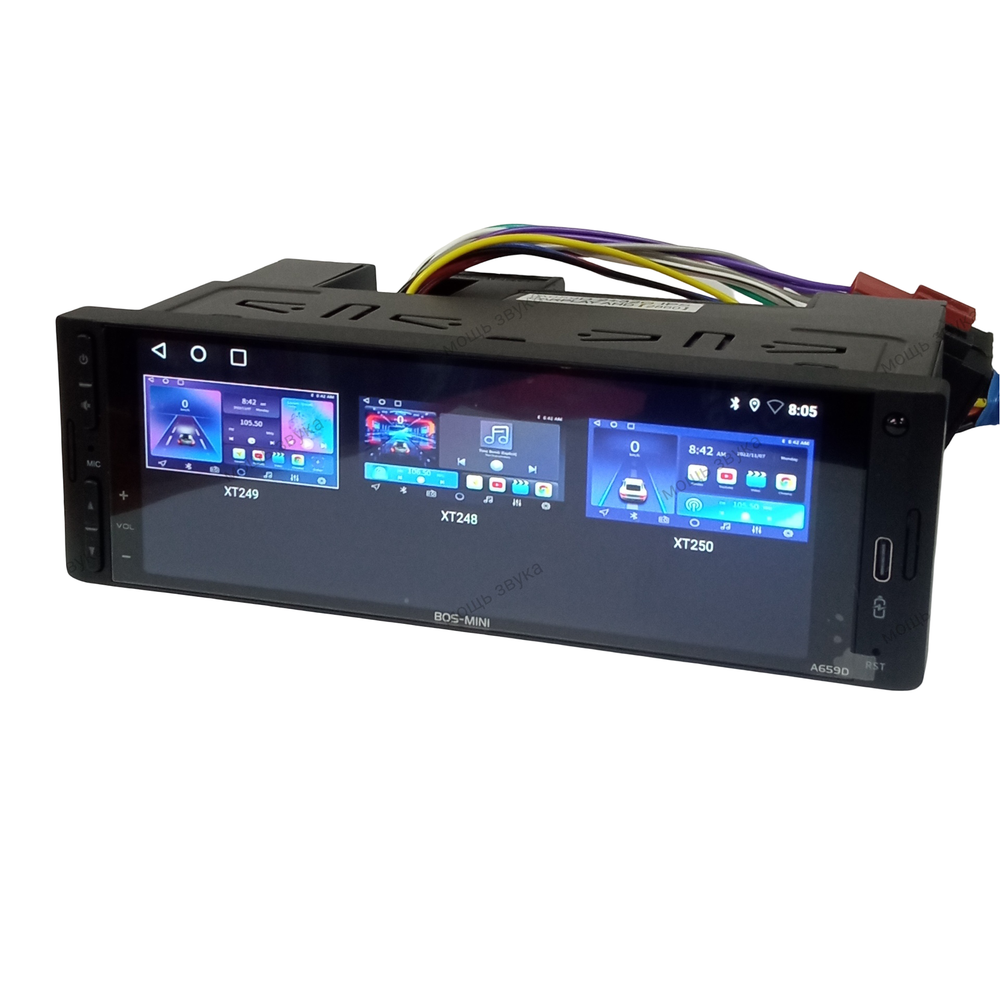 Автомагнитола 1DIN с экраном 6.58" Android 4+64GB BOS-MINI BOSA659D PRO