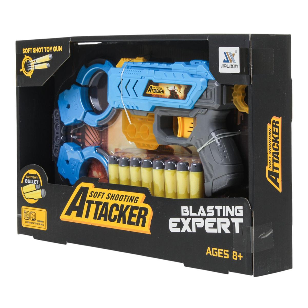 Пистолет с мягк.пулями, коробка JLX8628