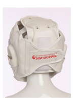 Шлем с металлической решеткой (каратэ, киокушинкай)  белый