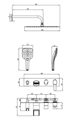 Смеситель для ванны и душа, встраиваемый Lemark Atlantiss - LM3225C