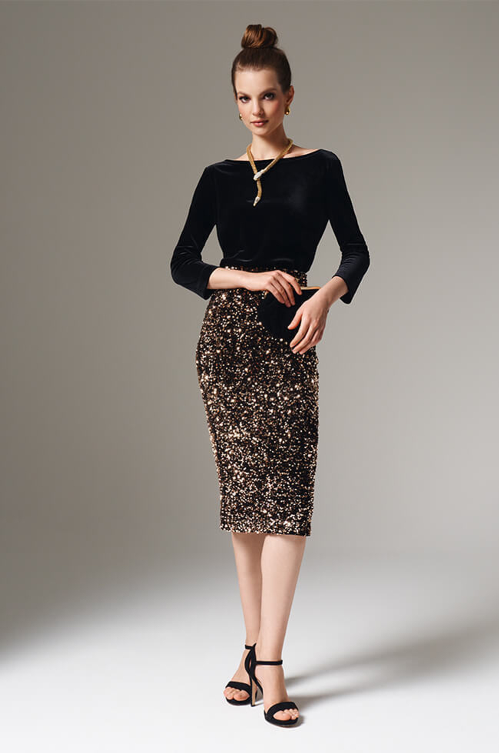 4847 Юбка женская (золото)