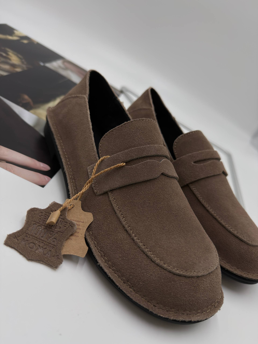 Туфли женская натуральная кожа артикул 2101-5 цвет "коричнево-серый"